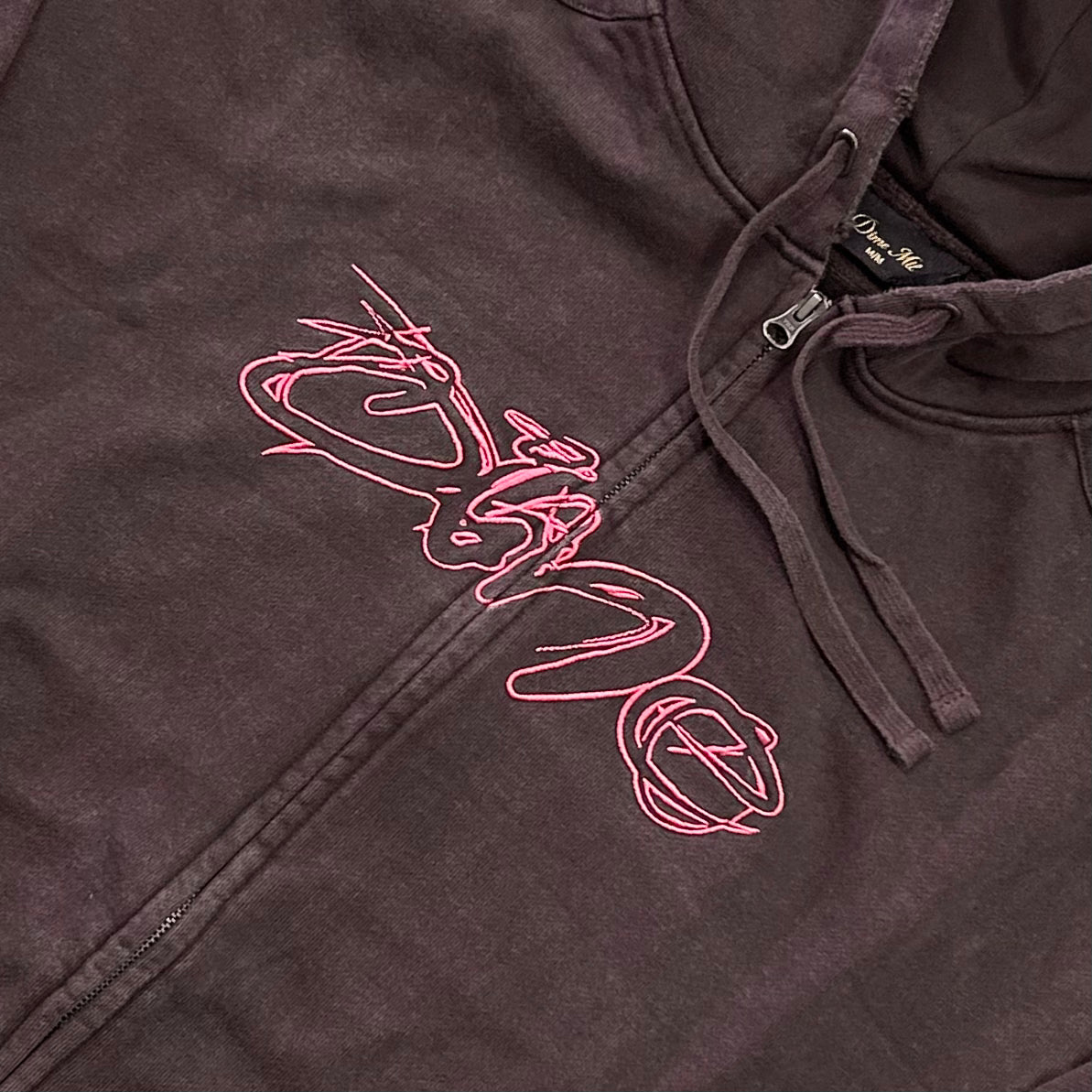 Dime - Distressed Terry Zip Hoodie