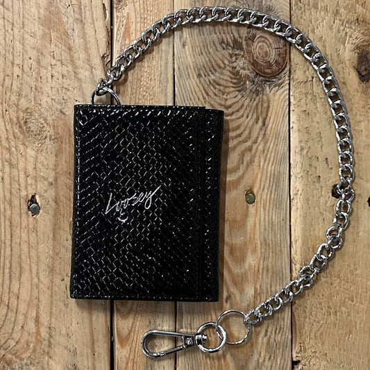 Loosey - Metallic Black Chain Wallet