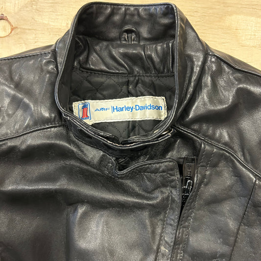 Vintage 70's Harley Davidson Women Motorcycle Leather Jacket