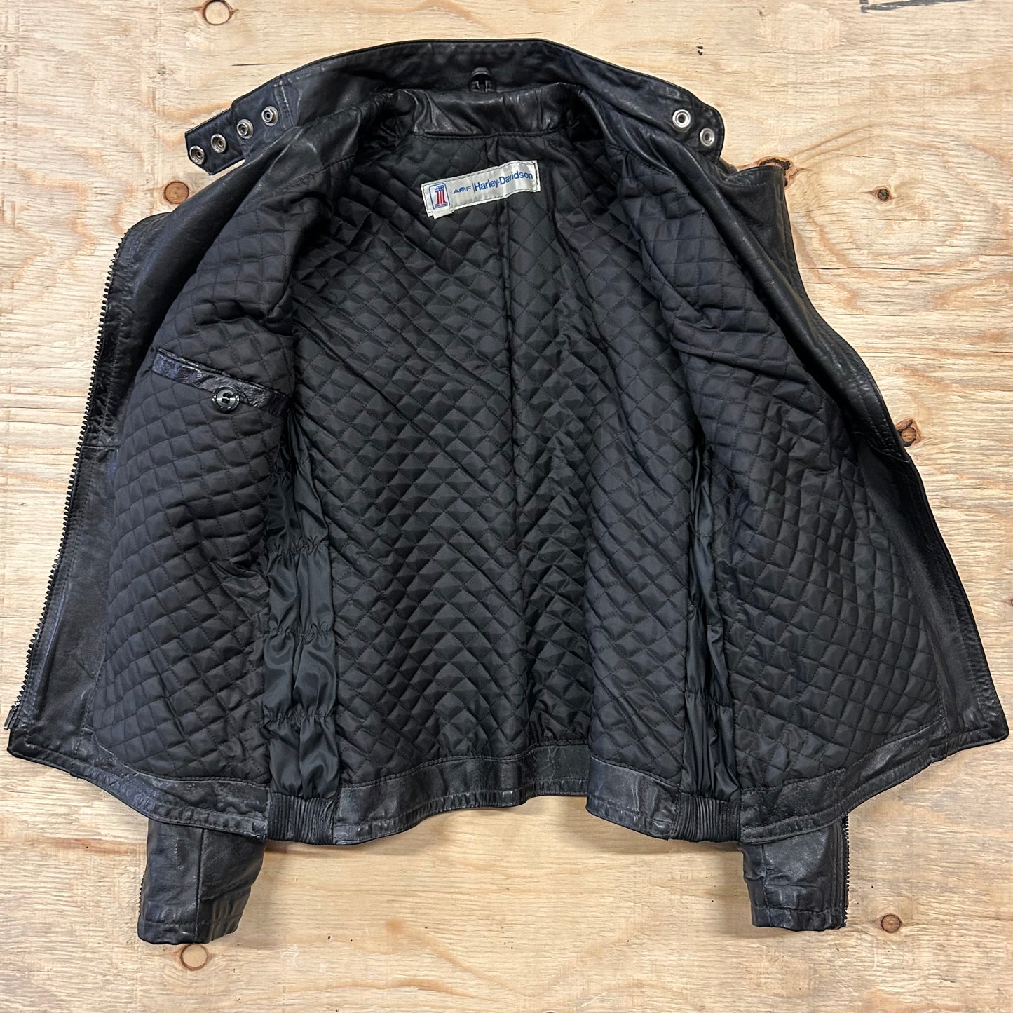 Vintage 70's Harley-Davidson Women Motorcycle Leather Jacket