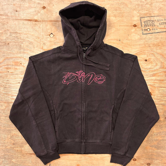 Dime - Distressed Terry Zip Hoodie