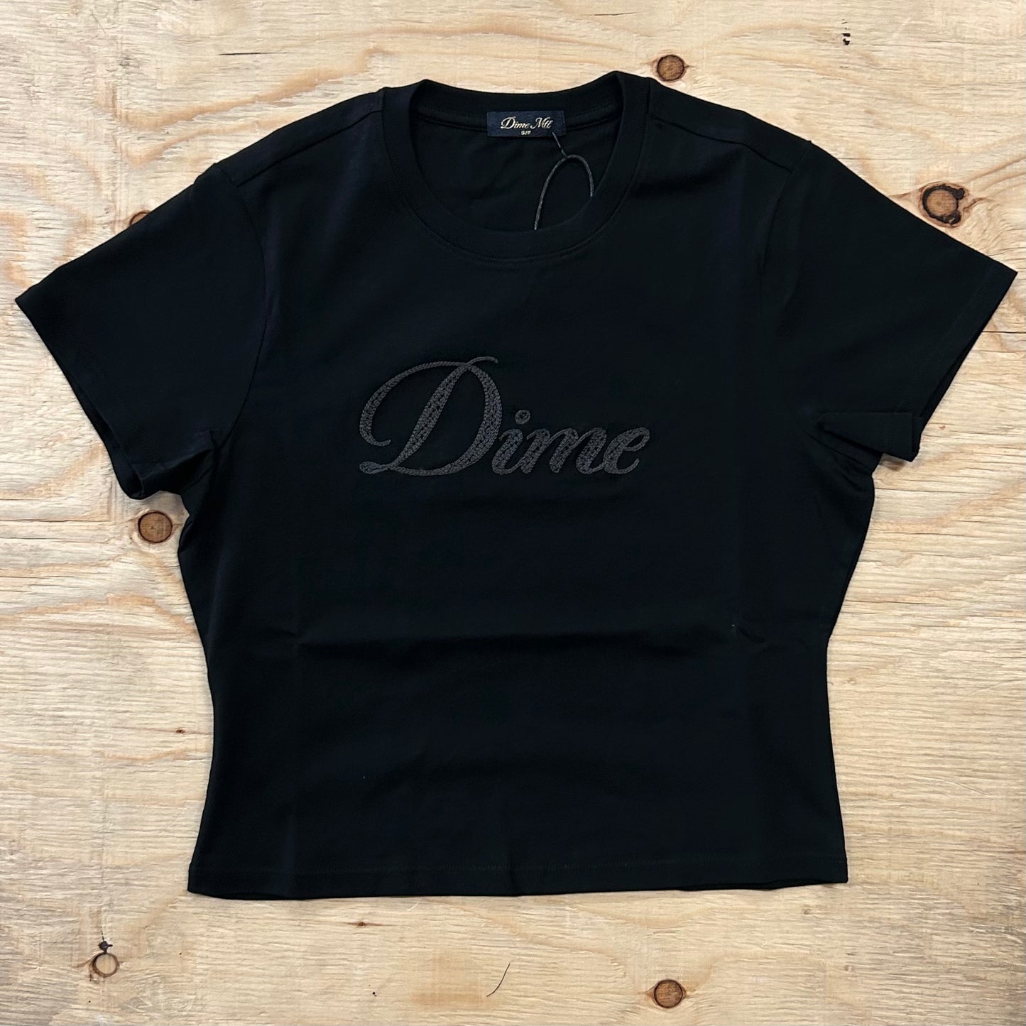 Dime - Cursive Crochet Tee