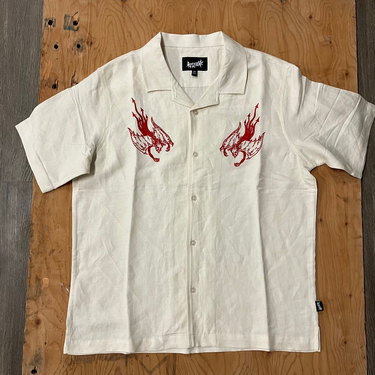 Welcome - Hellion Embroidered Linen Shirt